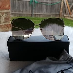 Oversized Gold Frame Sunglasses